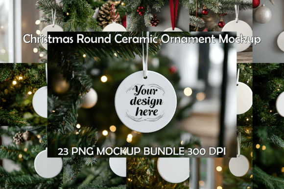 Christmas Ornament Mockup Bundle: Premium Graphics