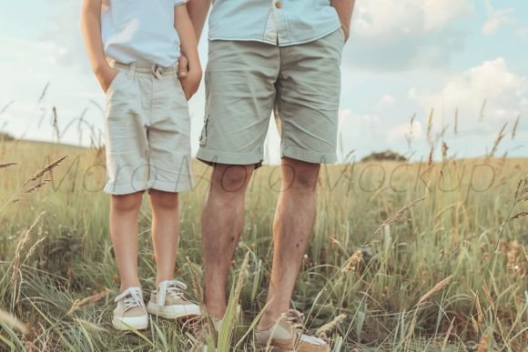 Dad Son Shorts Mockup: Graphics for Leggings Amp