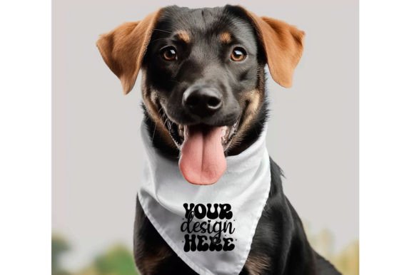 Dog Bandana Mockup: Graphics for Scarves Amp Branding