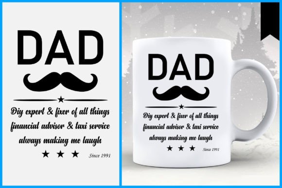 Father's Day Mug Graphics: Print Templates for Branding