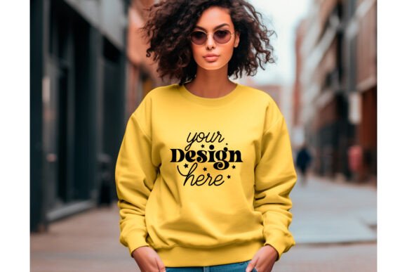Gildan 18000 Women Mockup 111: Graphics & Product Mockups