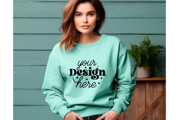 Gildan 18000 Women Mockup 86: Graphics & Product Mockups