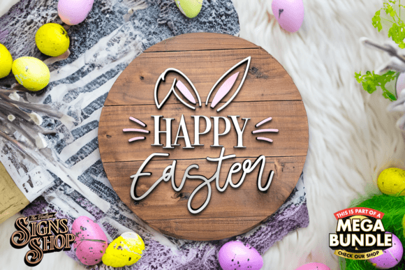 Happy Easter Bunny SVG: Graphics for Crafts