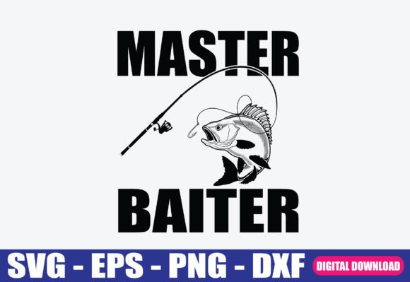 Master Baiter Fishing SVG: Graphics for Crafts