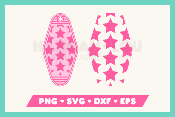 Star Motel Keychain SVG: Graphics for Crafts