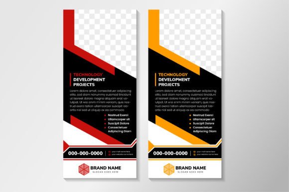 Technoloy Development Vertical Banner: Graphics & Print Templates
