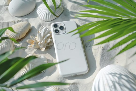 Tropical Summer Phone Cases Mockup: Graphics & Accessories