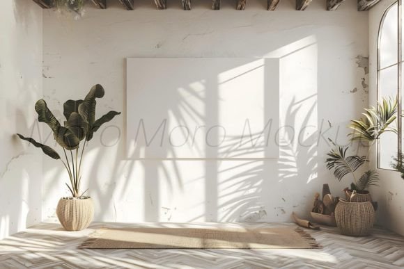 Tropical Summer Wall Art Mockup: Graphics for Canvas Amp